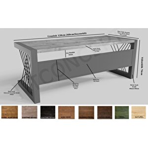 Vena Masif Ağaç Ofis Ve Çalışma Masası 85x220 cm