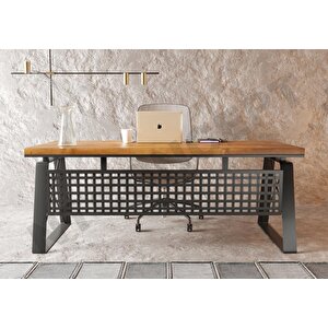Lesha Masif Ağaç Ofis Ve Çalışma Masası 85x220 cm