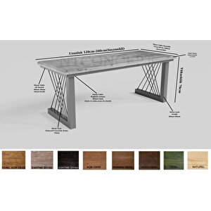 Tron Masif Ağaç Ofis Ve Çalışma Masası 100x250 cm