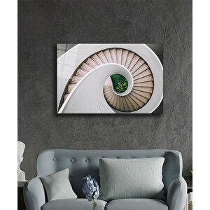 Geometrik Mimari Cam Tablo 36x23 cm
