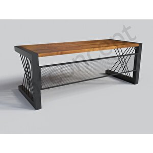 Alfa Açık Ceviz Renk Masif Ağaç Ofis Ve Çalışma Masası 85x240 cm