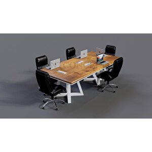 Riz Masif Ahşap Toplantı Masası 120x280 cm