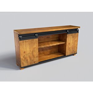 Pia Masif Ahşap Ray Kapak Konsol 160 cm