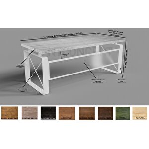 Levva Masif Ağaç Ofis Ve Çalışma Masası 100x250 cm