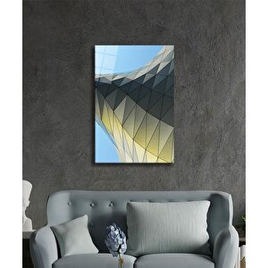 Geometrik Mimari Cam Tablo 36x23 cm