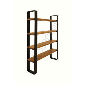 Nia Masif Ağaç Kitaplık-vitrin 220 cm