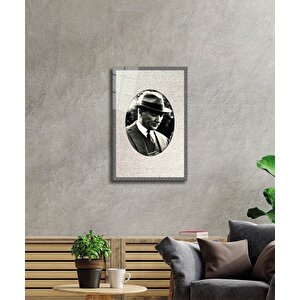 Çerçeveli Atatürk Cam Tablo 110x70 cm