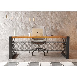 Alfa Masif Ağaç Ofis Ve Çalışma Masası 100x200 cm