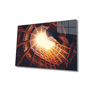 Geometrik Mimari Cam Tablo 50x70 cm