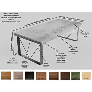 Doğa Masif Ahşap Toplantı Masası 85x220 cm