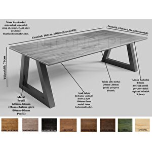 Lihe Masif Ahşap Toplantı Masası 120x260 cm