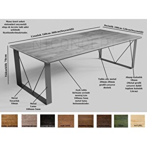 Sui Masif Ahşap Toplantı Masası 100x280 cm