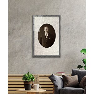 Çerçeveli Atatürk Cam Tablo 110x70 cm