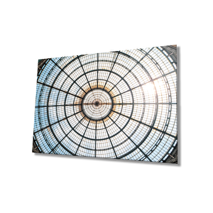 Dairesel Geometrik Cam Tablo 36x23 cm
