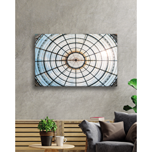 Dairesel Geometrik Cam Tablo 36x23 cm