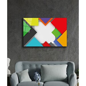Geometrik Mimari Cam Tablo 36x23 cm