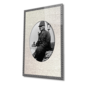 Çerçeveli Atatürk Cam Tablo 36x23 cm