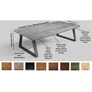 Kue Konik Ayak Masif Ahşap Sehpa 120 cm