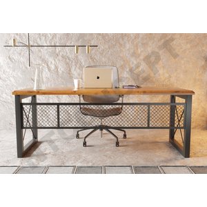 Truva Masif Ağaç Ofis Ve Çalışma Masası 85x260 cm
