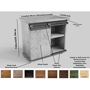 Obleon Masif Ahşap Konsol 120 cm