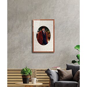 Çerçeveli Atatürk Cam Tablo 36x23 cm
