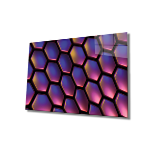 Geometrik Mimari Cam Tablo 36x23 cm