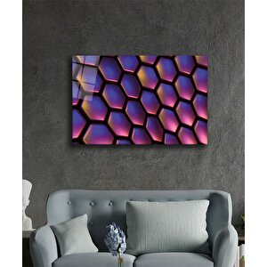 Geometrik Mimari Cam Tablo 36x23 cm