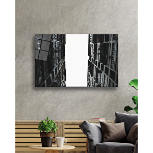 Siyah Beyazaşağıdan Yukarıdoğru Geometrik 36x23 cm