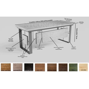Shi Masif Ağaç Ofis Ve Çalışma Masası 75x170 cm