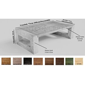 Run Masif Ahşap Sehpa 100 cm