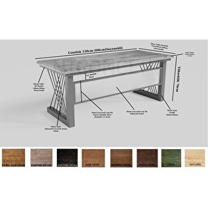 Perra Masif Ağaç Ofis Ve Çalışma Masası 100x240 cm