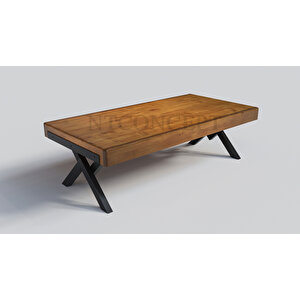 Doi V Ayak Masif Ahşap Sehpa 110 cm