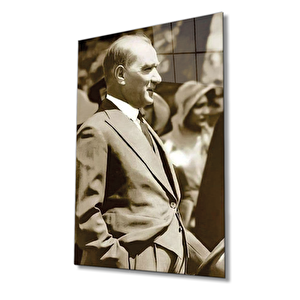 Atatürk Cam Tablo 36x23 cm