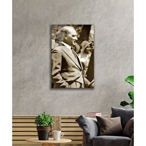 Atatürk Cam Tablo 36x23 cm