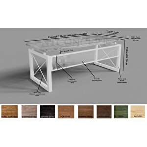 Win Masif Ağaç Ofis Ve Çalışma Masası 100x260 cm