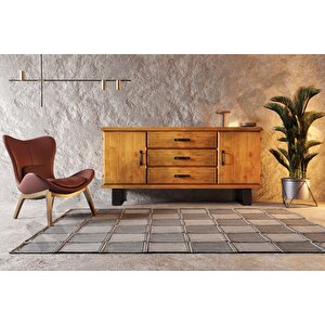 Ari Masif Ağaç Çekmeceli Kapaklı Konsol 200 cm