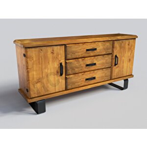 Ari Masif Ağaç Çekmeceli Kapaklı Konsol 200 cm