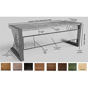 Dina Masif Ağaç Ofis Ve Çalışma Masası 85x190 cm