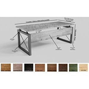 Lina Masif Ağaç Ofis Ve Çalışma Masası 100x220 cm