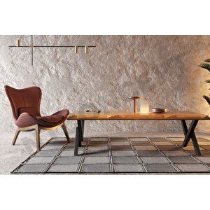 Sui V Ayak Masif Ahşap Sehpa 220 cm