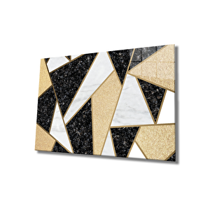 Geometrik Mimari Cam Tablo 36x23 cm