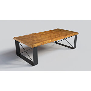 Sui Lama X Ayak Masif Ahşap Sehpa 220 cm