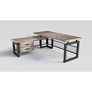 Loa Masif Ağaç Modüllü Ofis Masası 85x180 cm