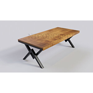 Piramit Masif Ahşap Toplantı Masası 100x160 cm