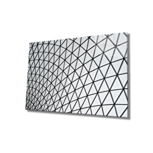 Geometrik Mimari Cam Tablo 90x60 cm
