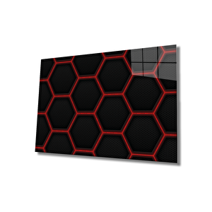 Geometrik Mimari Cam Tablo 90x60 cm