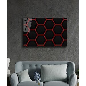 Geometrik Mimari Cam Tablo 90x60 cm