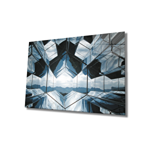 Geometrik Mimari Cam Tablo 110x70 cm