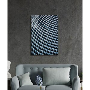 Geometrik Mimari Cam Tablo 90x60 cm