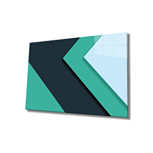 Geometrik Mimari Cam Tablo 90x60 cm